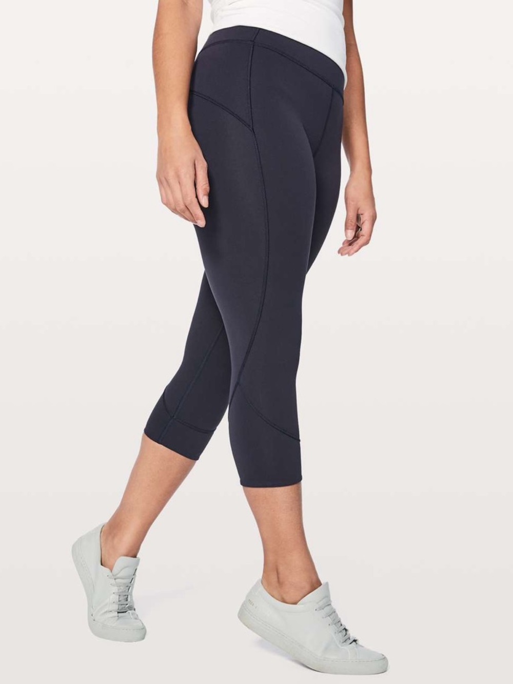 Lululemon In Movement Crop Everlux High-Rise Performance Leggings In Navy Size 6